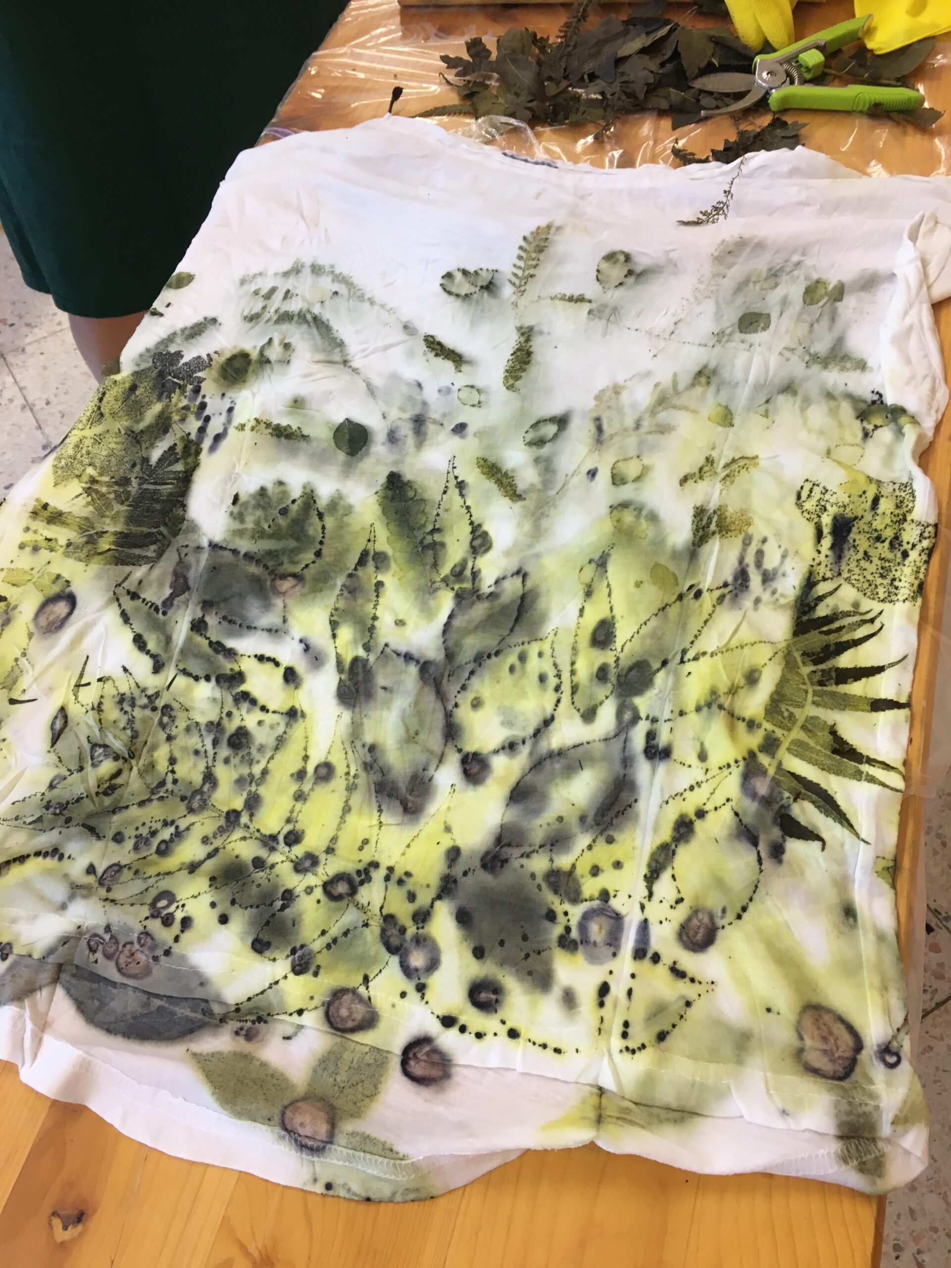 T-Shirt mit Eco Print